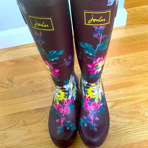 Joules Rain boots-purple floral